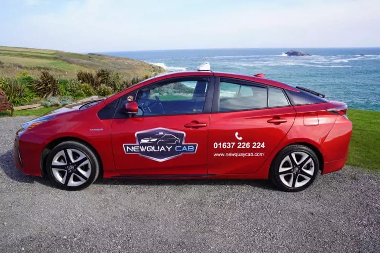 newquaycab-prius-red-car